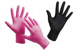 Guanti in nitrile e lattice, vari colori, senza polvere - 100pz.