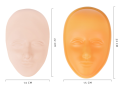 Viso 3D siliconico con base per esercitazioni