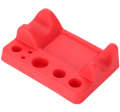 Supporto siliconico, rosso per pen e coppette