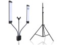 Lampada doppia LED per trucco, ciglia, tatuaggio, foto + treppiede