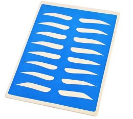Pelle sintetica blu per esercitazioni con stampe