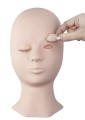 Testa 3D con palpebre intercambiabili - in silicone per esercitazioni