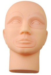 Testa 3D in silicone per esercitazione - con elementi intercambiabili